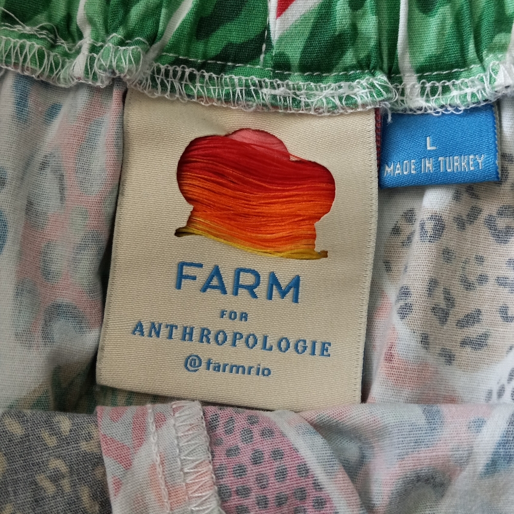 Farm Rio × Anthropologie Poplin Swing High Rise Pull On Shorts L - Picture 6 of 15